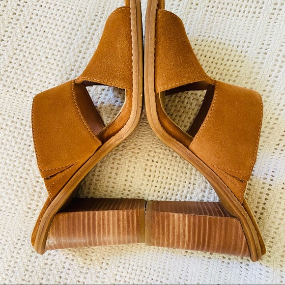 UGG tan suede women’s 8.5 stacked heel Celia mules - Picture 7 of 16